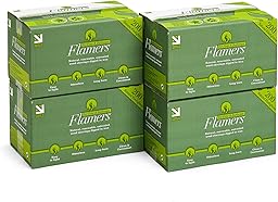 4 x 200 Flamers Natural Fire Lighters for Wood Burner Firepit Bbq Pizza Oven Fireplace Chimenea Barbecue Fire Starter - Firestarter for Kiln Dried Kindling Log Coal Charcoal Briquette