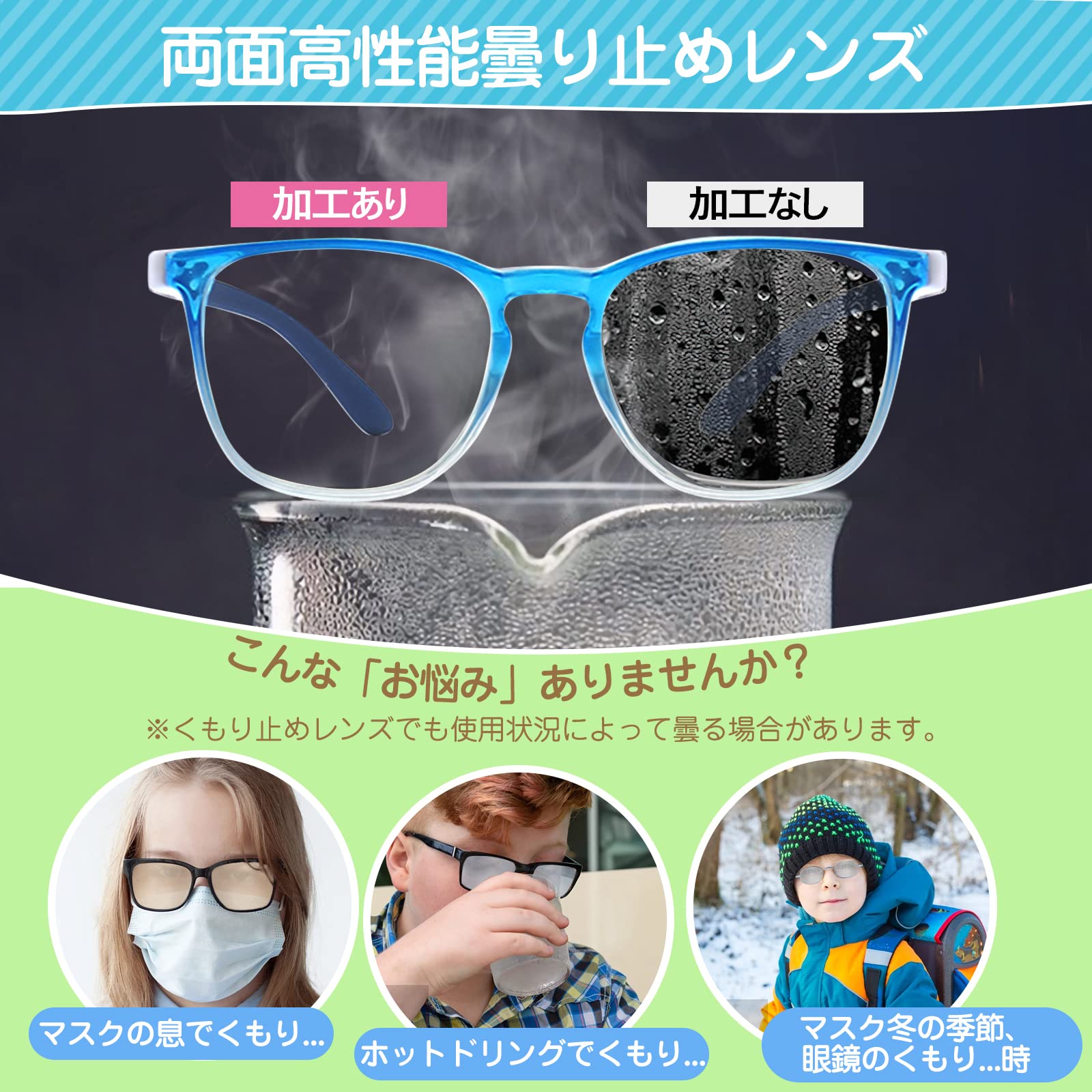 Amazon.co.jp: 花粉防止メガネ 花粉症 メガネ 子供用 3-14歳「2024年版