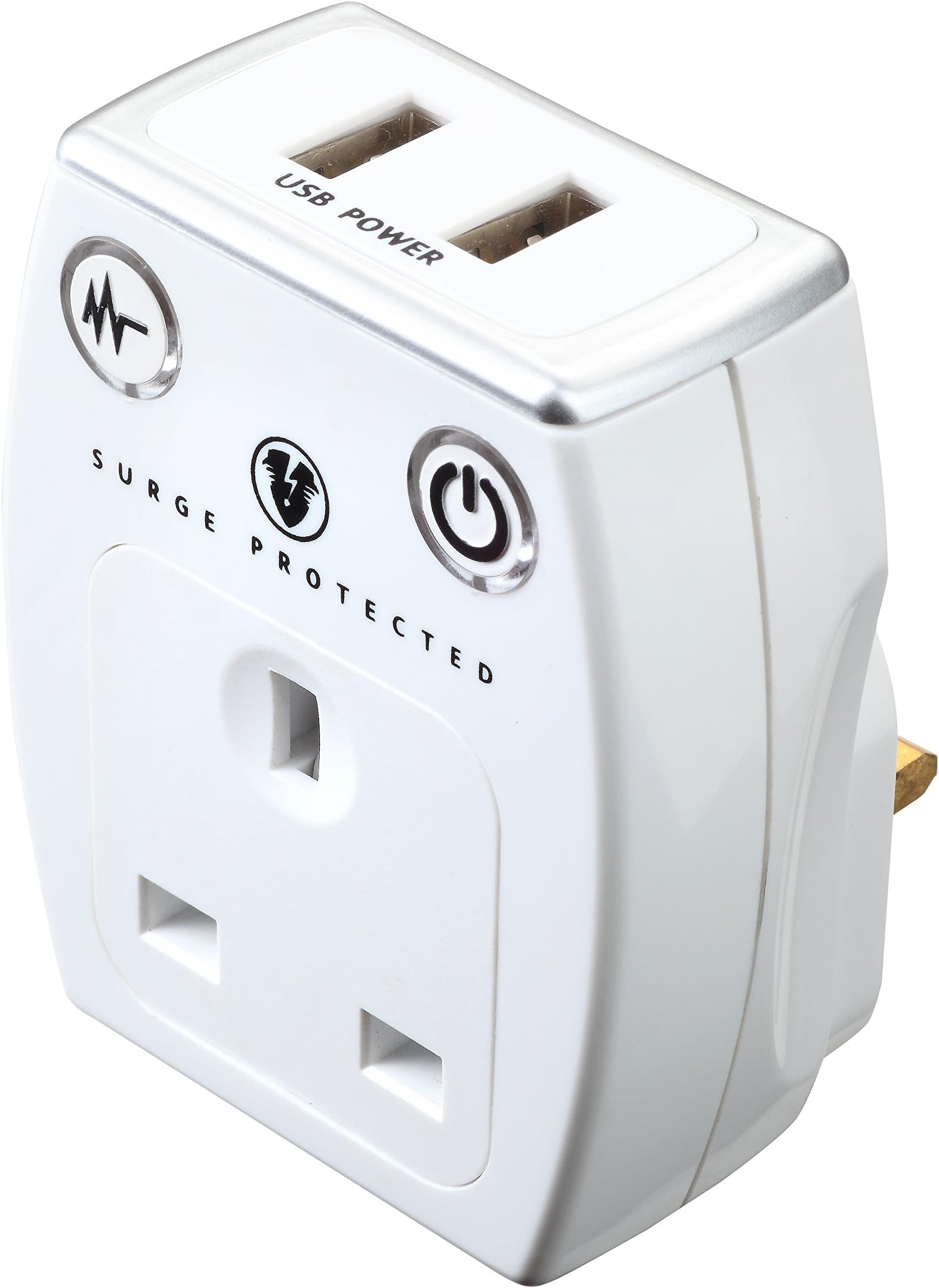 Masterplug SRGAUSBW2 2 x 2.1amp USB Charger With 13amp Plug Through ...