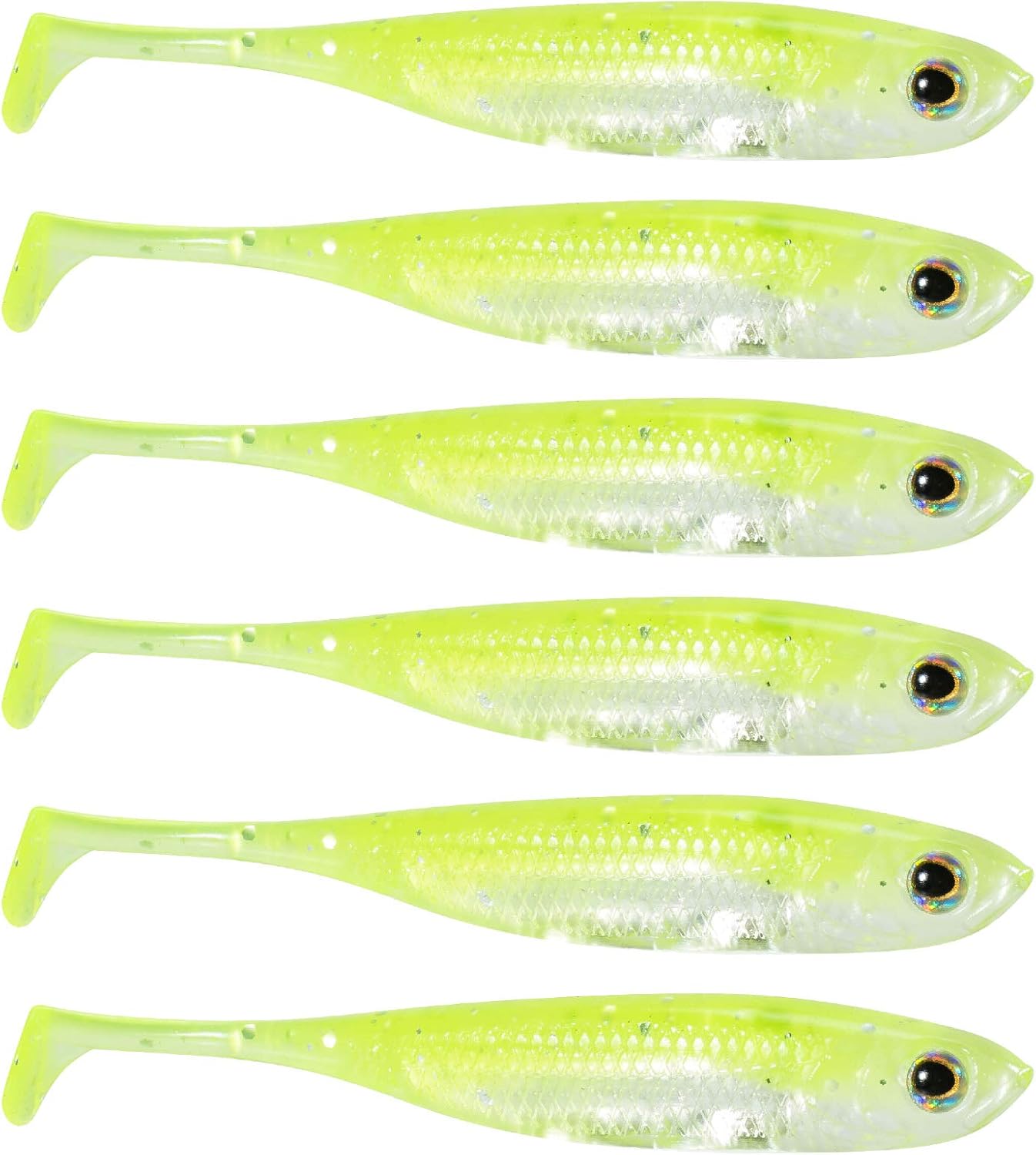 Dr.Fish Soft Body Swimbait Paddle Tail Soft Plastic Bass Lure, 2-3/4 to 4-3/4 Inches, Shad Lure Texas Rig Drop Shot Lure : Sports & Outdoors