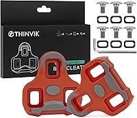 Vista 7 de Thinvik Botines de bicicleta para Look Keo Grip, tacos Keo con diseño de goma antideslizante, juego de tacos de bicicleta para ciclismo en Flotador