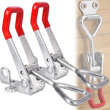 2pcs Toggle Toggle Toggle Clamp Clamp Latch Latches 4002, Door Lock Type Metal Holding Capacity Quick Release Hand Tool 220kg