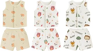 Mookoo Premium Muslin Baby Co-Ord Set | Ultra Soft Cotton Top & Shorts for Newborns | Lightweight, Breathable & Skin-Frien... Price In India
