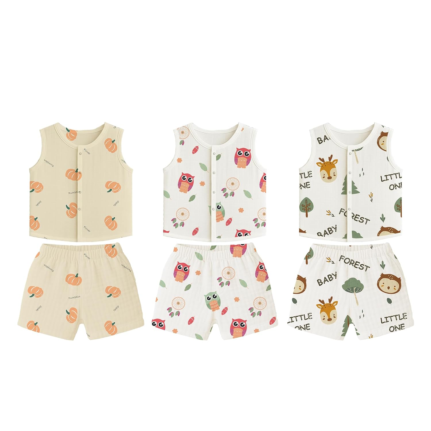 Mookoo Premium Muslin Baby Co-Ord Set | Ultra Soft Cotton Top & Shorts for Newborns | Lightweight, Breathable & Skin-Frien... - Review, Price and Buying Guide