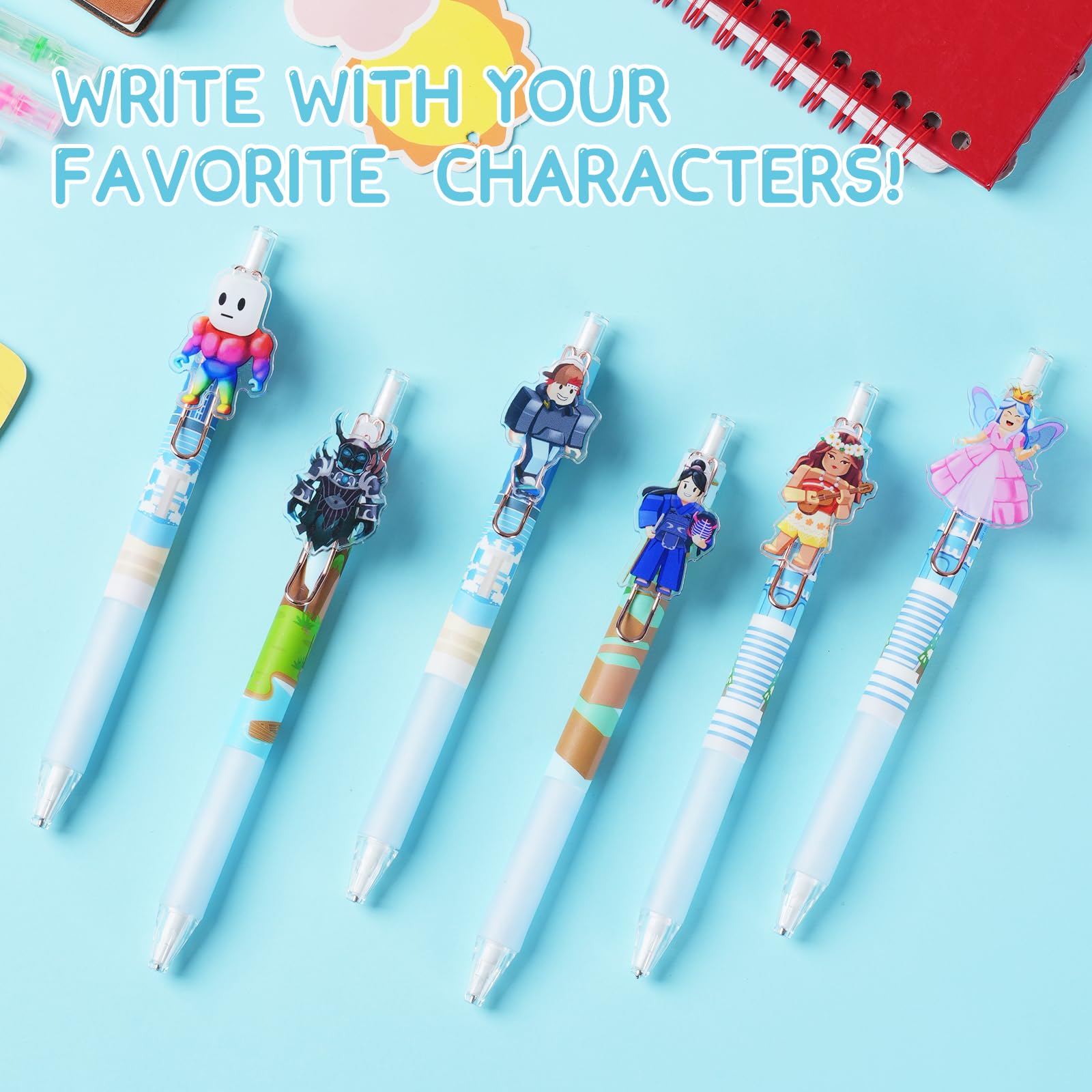 Amazon.co.jp: Kauai Sun ロボットブロック サンドボックスゲーム シャープペンシル 0.5mm 取り外し可能なアバタースイッチ  ゲームシーン ユニークなDIYデザイン 学校のステーショナリーゲームパーティー 男の子/女の子/ティーン向けギフト 12個 : 文房具・オフィス用品