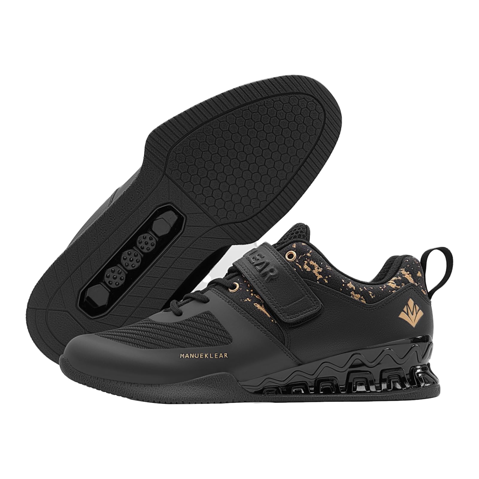 M MANUEKLEAR Deadlift Shoes, Strong Anti-Slip Lifting Shoes for Men, Professional Training Weightlifting Shoes for Men and Women, Squat Shoes for Powerlifting with Rubber Non-Slip Sole