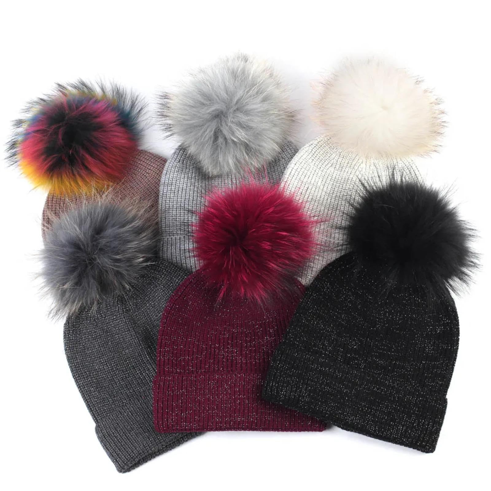 Gorros De Punto para Sombrero Tejido Beanie Gorros Femeninos con Gorro Cálido De Punto De Invierno Al Aire Libre Gorros Casuales