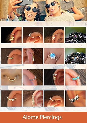 Miniatura 5 de Silver Anti Tragus Ring - 20 gauge snug Silver Anti-tragus piercing thin anti tragus ring - Sterling Silver Anti tragus jewelry (silver,