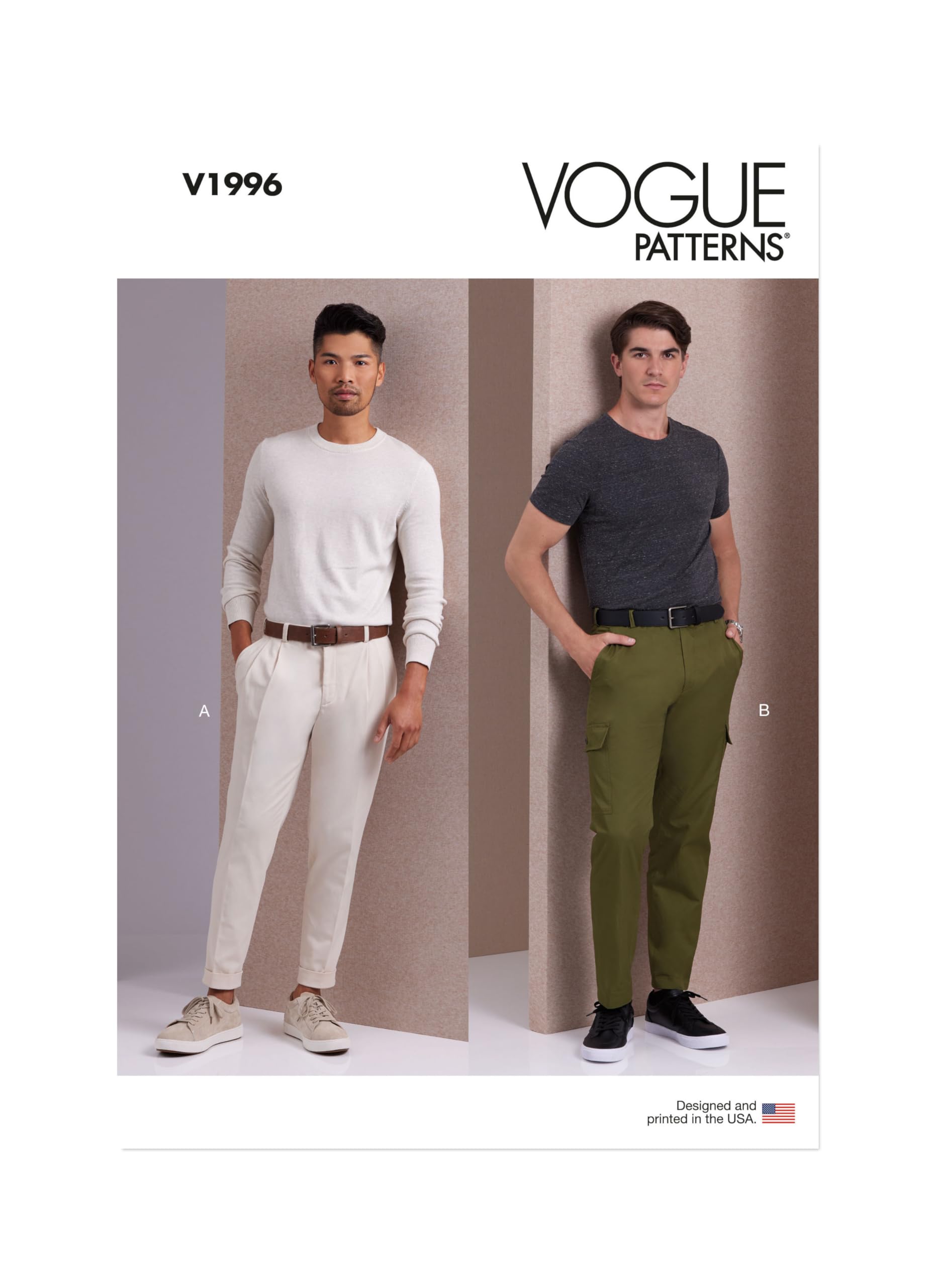 Vogue PatternsV1996AA Men's Trousers AA (34-36-38-40-42)