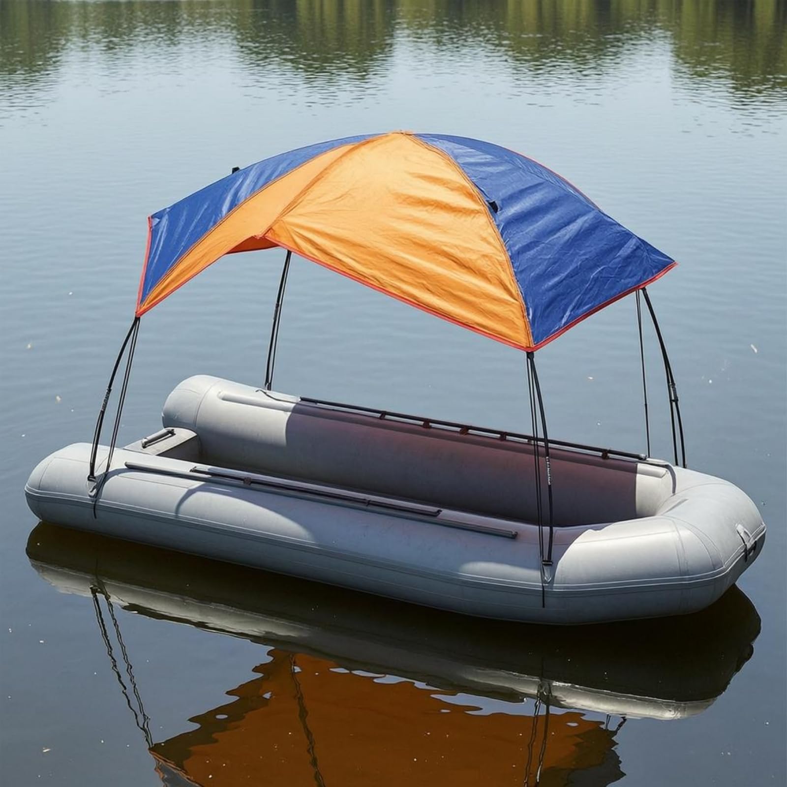 Tettuccio Pieghevole Leggero Tendalino Telaio Curvo Telaio Copertura Nautica, Grande 195 155CM