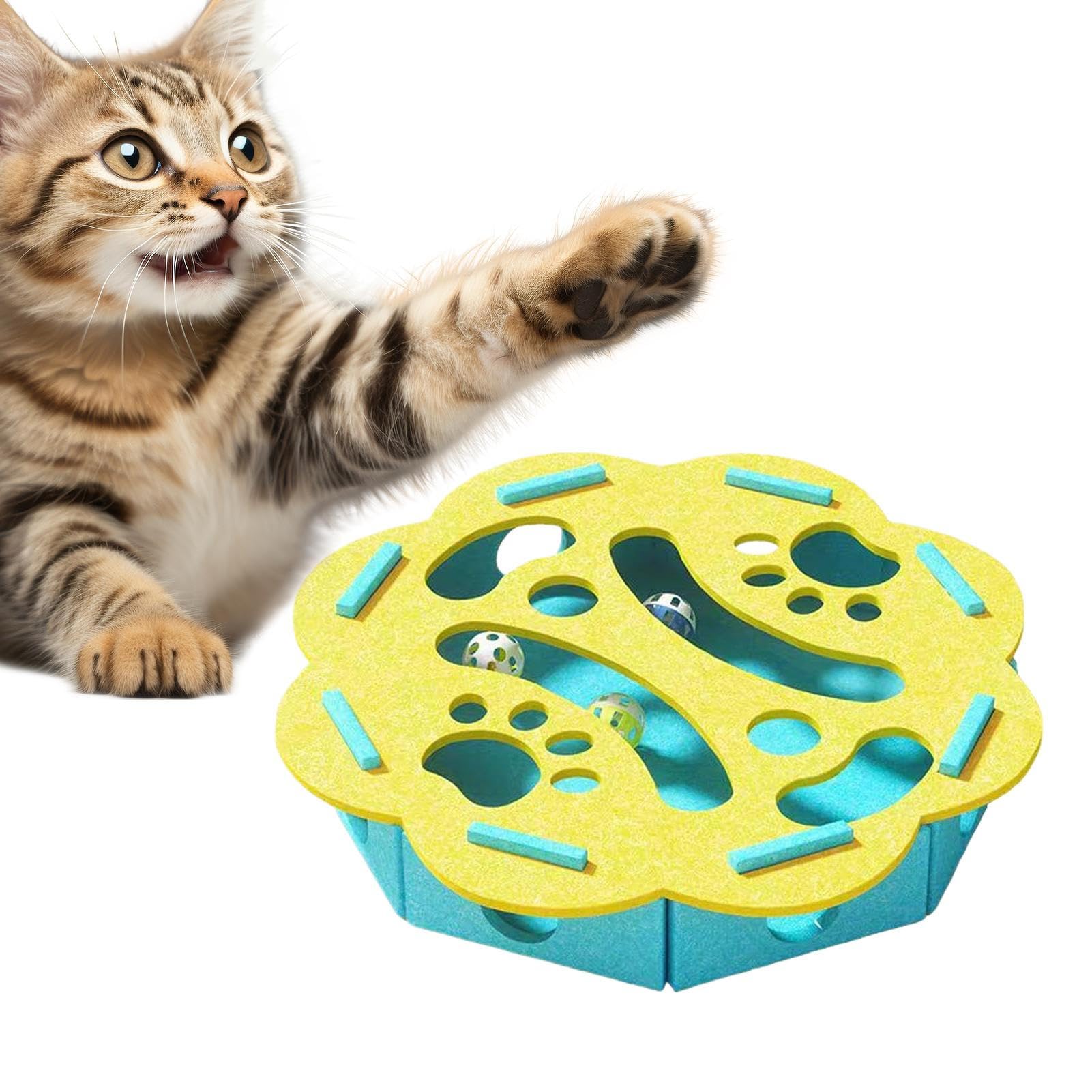 Jouet puzzle pour chat interactif avec jeu à gratter et nid d'intérieur