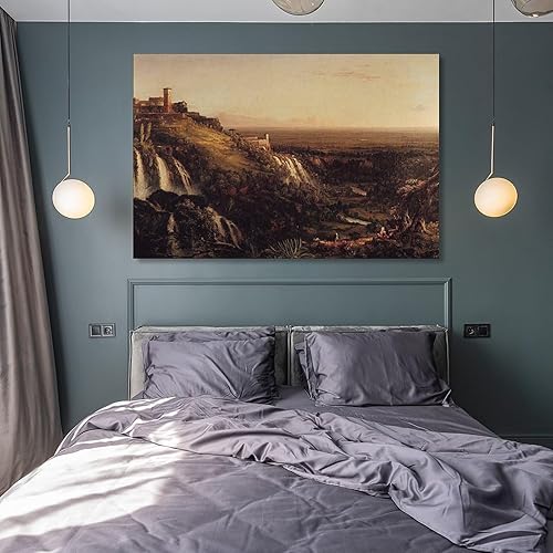 Miniatura 8 de Painter Thomas Cole Painting Art Poster The Cascatelli Tivoli Looking Towards Rome Canvas Wall Art Poster Decorative Bedroom Modern Home Print