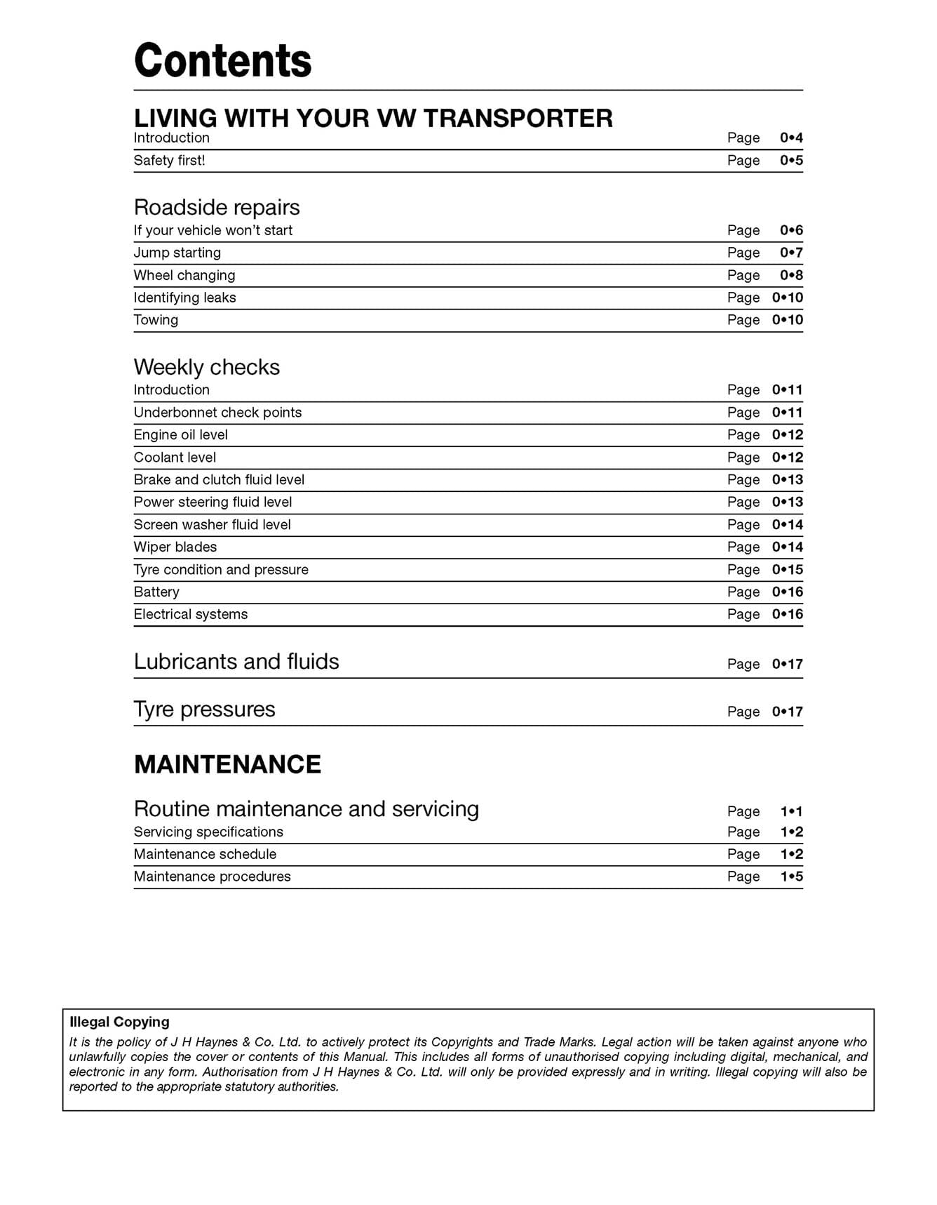 VW T4 Transporter Diesel (90 - June 03) Haynes Repair Manual