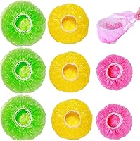 Mwellewm Reusable Elastic Bowl Covers 60 Pack, 3 Sizes - Stretch Plastic Wrap for Food Storage, Bread Proofing, Picnic Foil Alternative