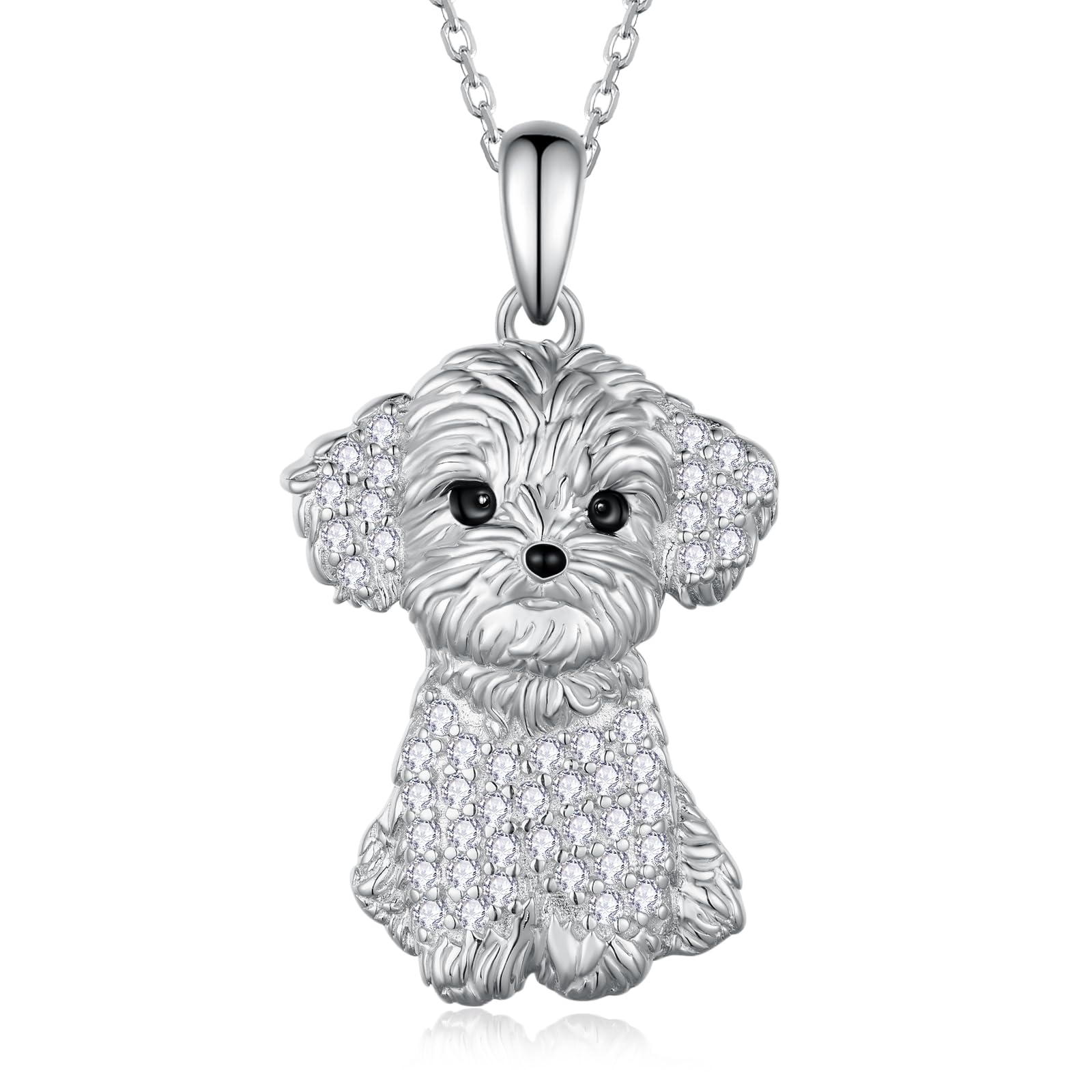 Cehuzeli Dog Gifts for Women 925 Sterling Silver Dog Necklace Dog Jewelry for Women Dog Birthday Gift