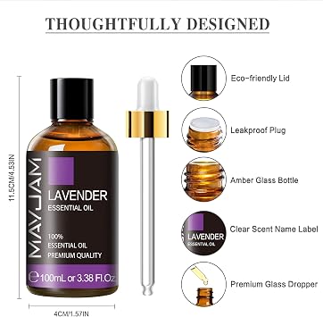 MAYJAM 100ML/3.38FL.OZ Lavender Essential Oil and Frankincense Essential Oil