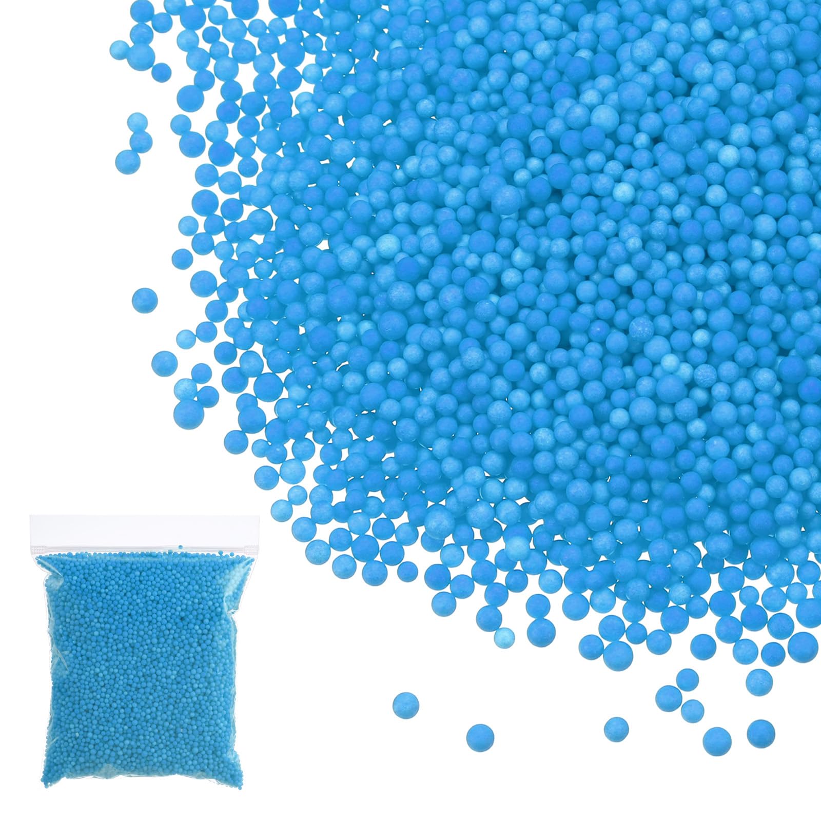 PATIKIL Foam Beads, 2.5-3mm Foam Balls, Mini Small Balls Polystyrene Beads for DIY Craft Supplies Wedding Party Decoration Art Homemade, Blue