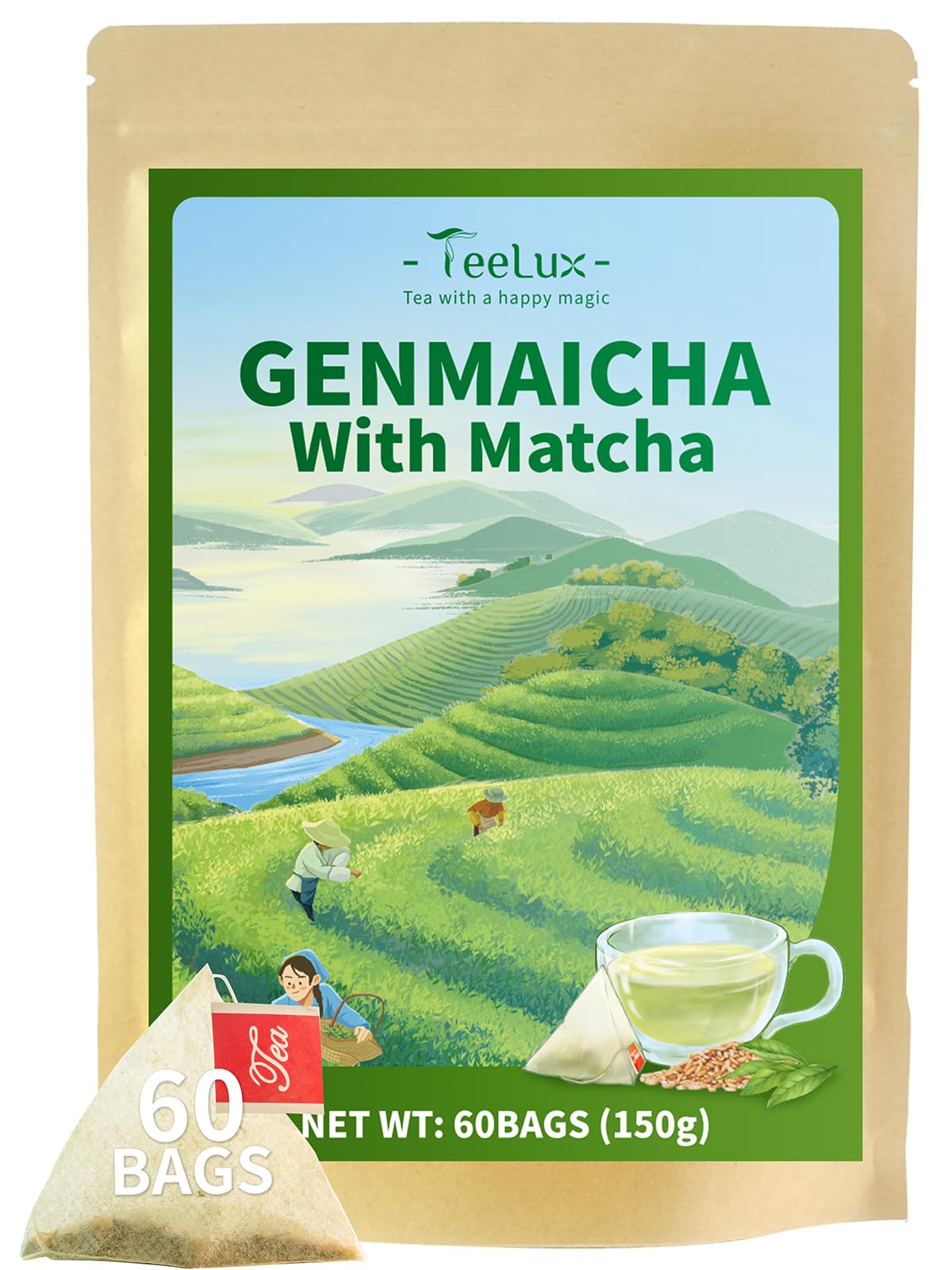 TeeLux Dandelion Leaf & Root Tea Bags 100 Count, Vegan, Rich Flavor, Premium Dandelion Tea, Natural Caffeine Free Herbal Tea — view 36