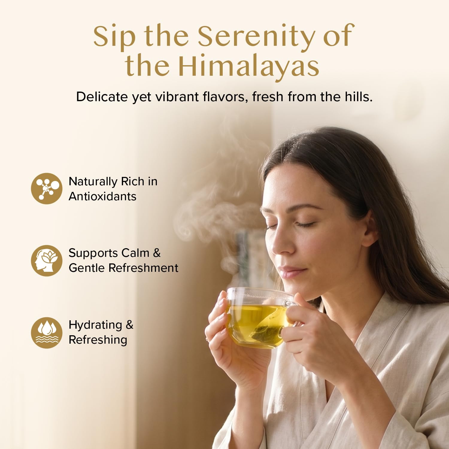 VAHDAM, Himalayan Té Verde (100 Piramidales Bolsitas De Té) 100% Pura Y Natural | Envasado Fresco En La India | Caliente, Frío O Como Kombucha