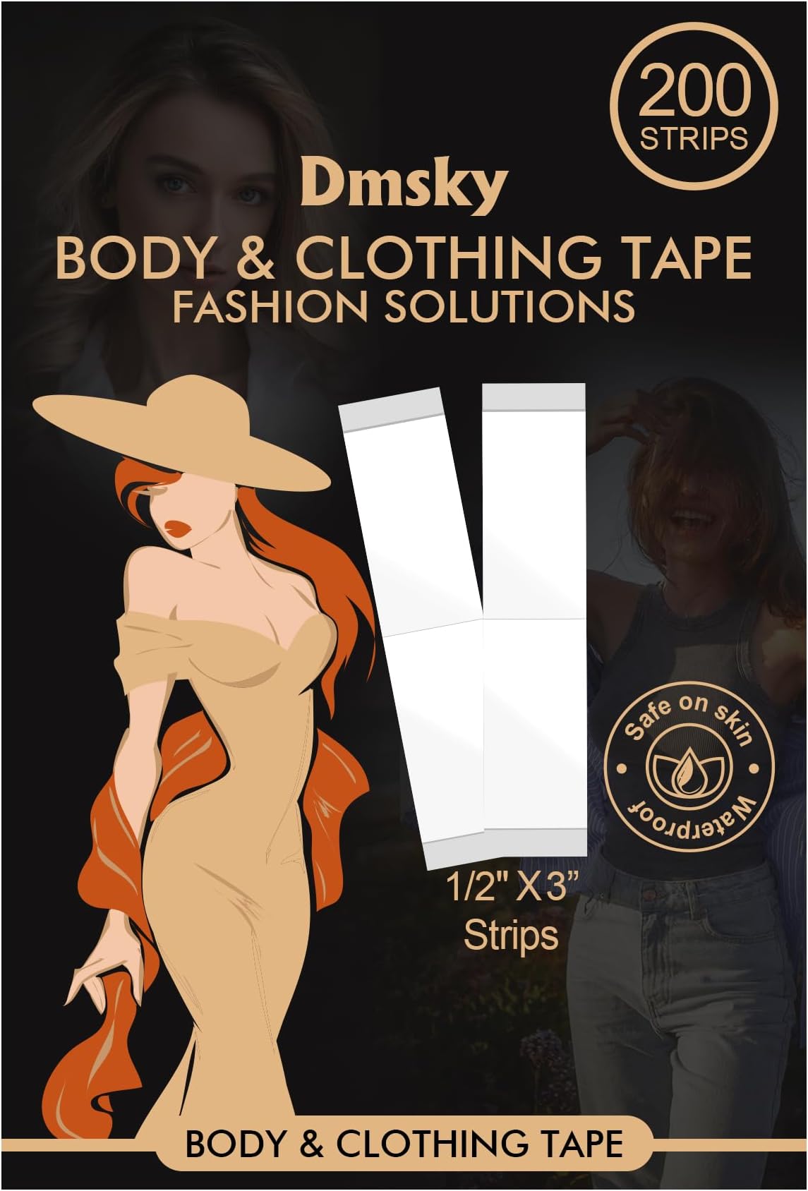 200Strips DoubleSided Tape for Fashion, Tape for Clothing