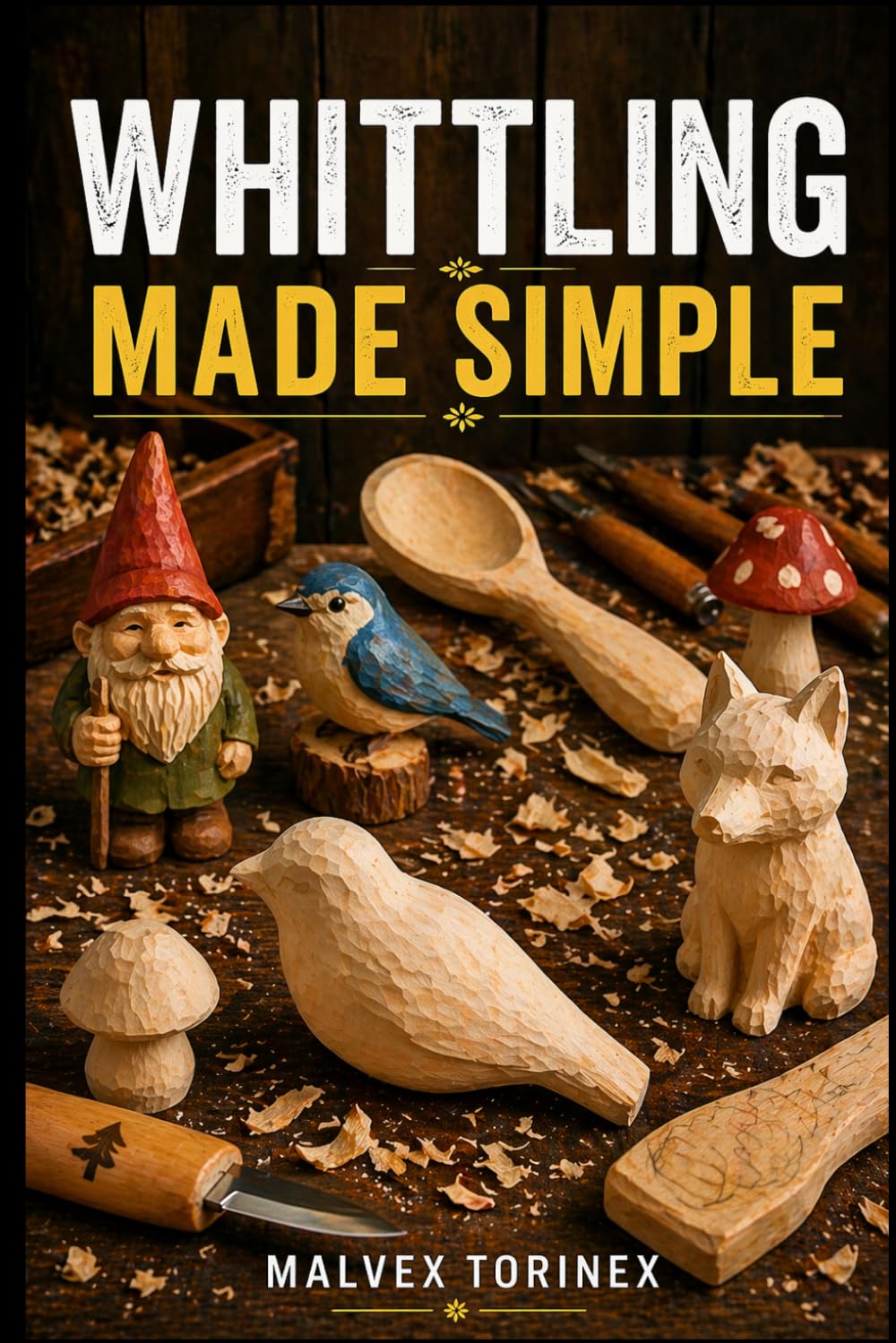 WHITTLING MADE SIMPLE: A Beginner’s Step-by-Step Guide to Easy Wood Carving Projects with Easy-to-Follow Patterns, Knife Skills, Wood Selection, and Safe Cutting Techniques