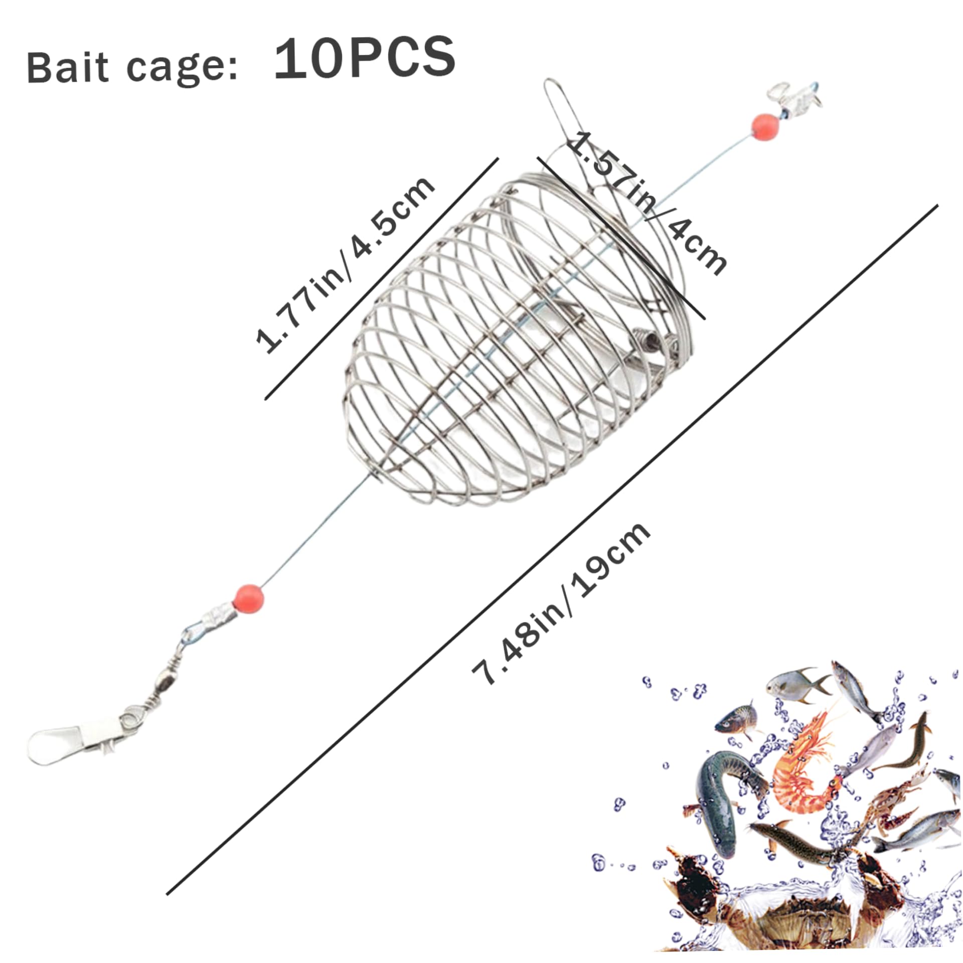 Catfish Fishing Stainless Steel Bait Holders 10-Piece s - 7.5 Inch For ...
