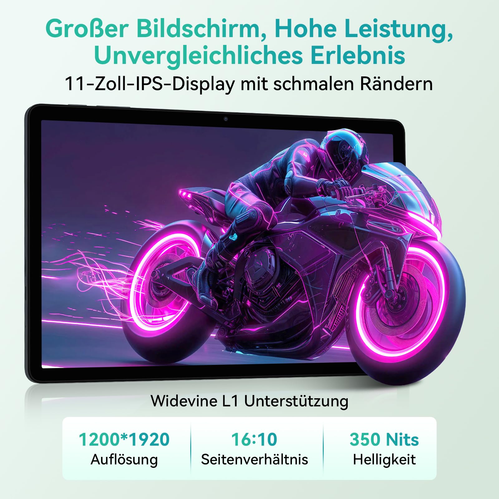 Android 16 Tablet 11 Zoll mit Tastatur, 24GB RAM+128GB ROM/2TB TF | Tablet für Arbeit & Uni, Tablets mit Stift Maus Hülle, FHD+ Widevine L1, 8000mAh, Octa-Core, 5G WiFi