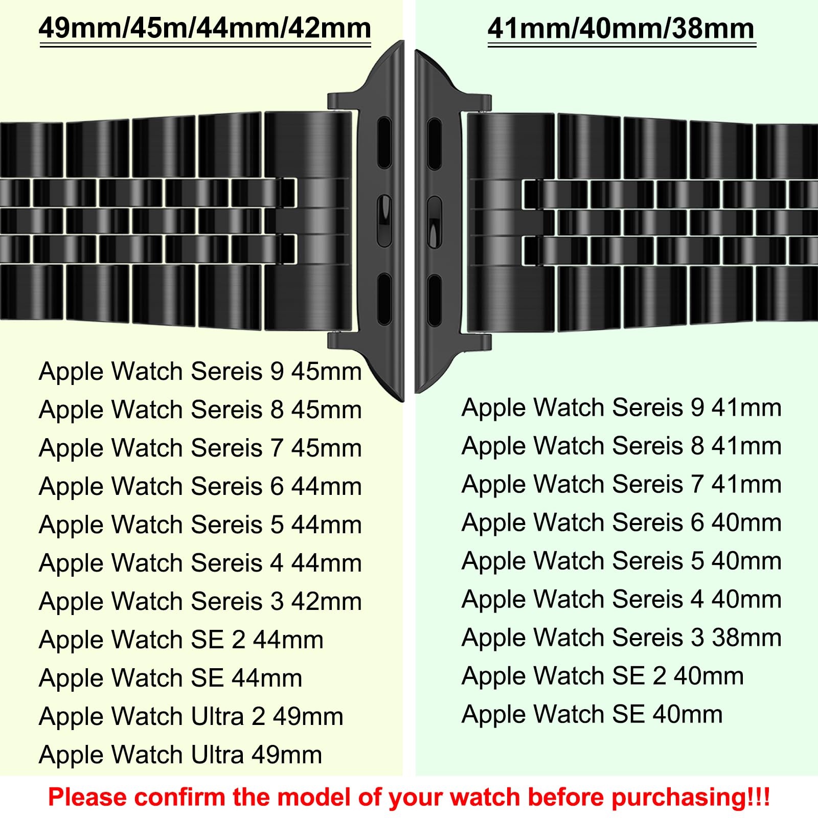 ZPJPPLX Compatible Apple Watch Band 49mm 45mm 44mm 42mm 41mm 40mm 38mm,Stainless Steel Metal Mesh iWatch Band for Apple Watch Series 9/8/7/6/5/4/3/2/1/SE/SE2(Black Blue,49/45/44/42mm)
