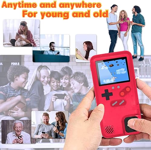 Miniatura 2 de DIKKAR - Funda de consola de juegos para iPhone, funda protectora retro autoalimentada con 36 juegos pequeños, pantalla a todo color, funda de