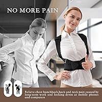 Vista 2 de DARLIS Corrector de postura para mujeres y hombres, soporte ajustable y transpirable para la parte superior de la espalda, corrector de postura