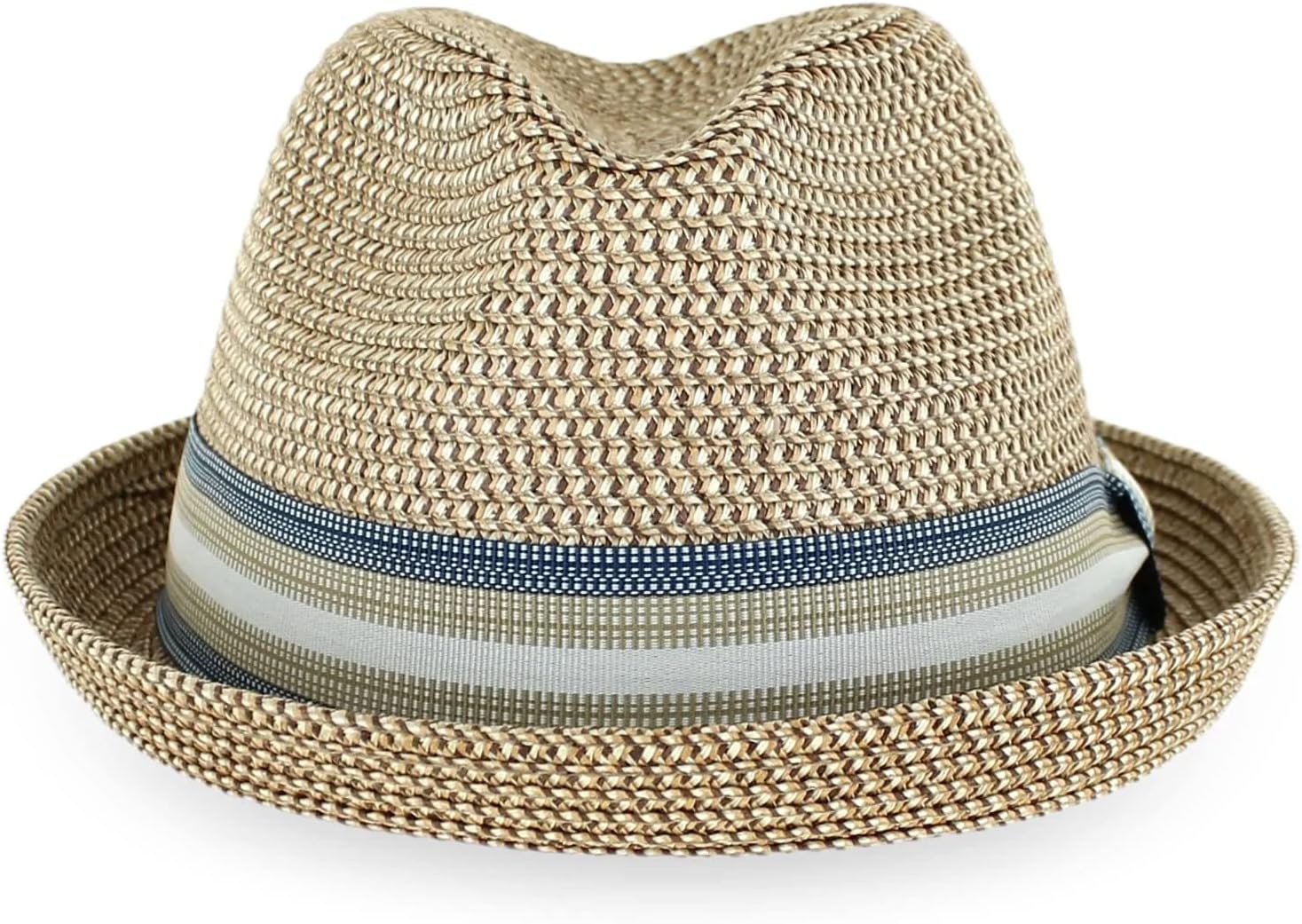 Belfry Men/Women Summer Straw Pork Pie Trilby Fedora Hat in Blue, Tan, Black