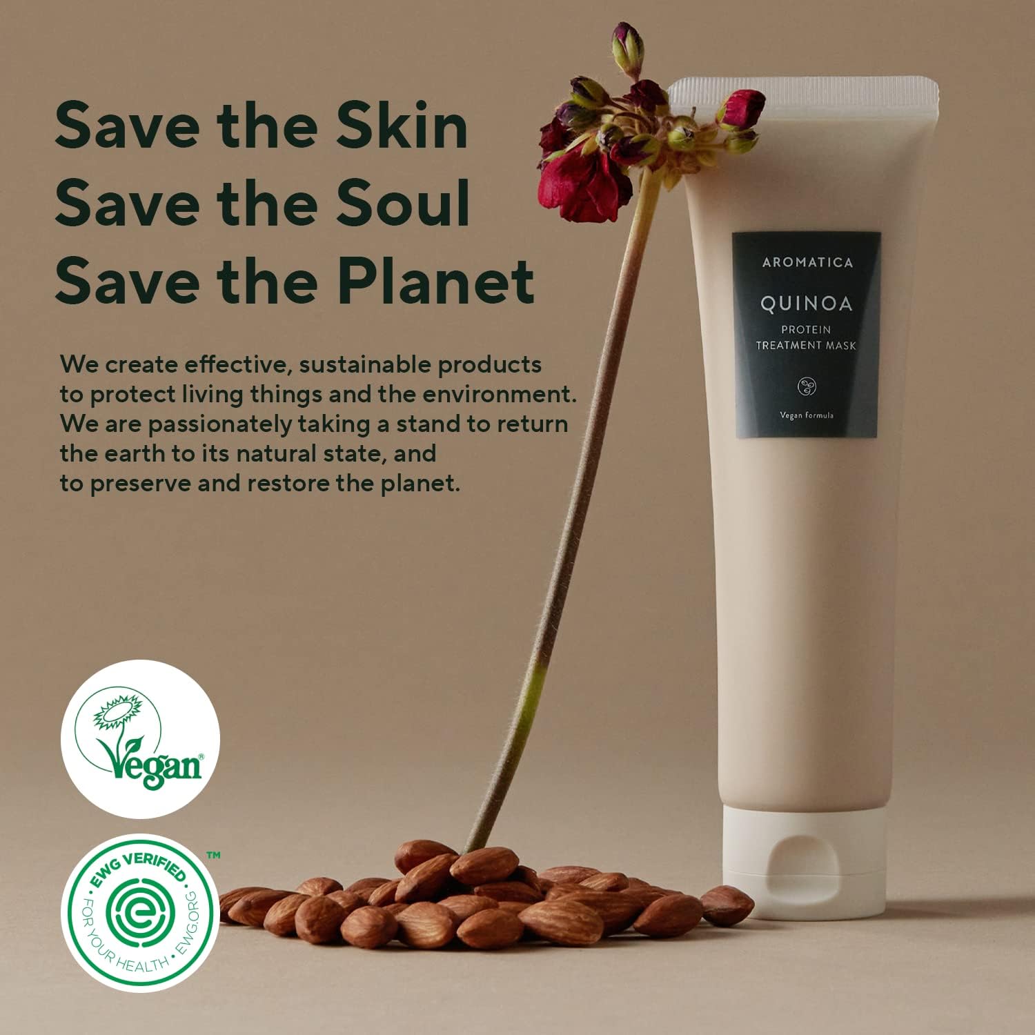 AROMATICA Quinoa Protein Hair Treatment, Silicone-free, Sulfate-free/Nourishes, Moisturizes, and Adds Shine (5.41oz / 160ml) - Image 5