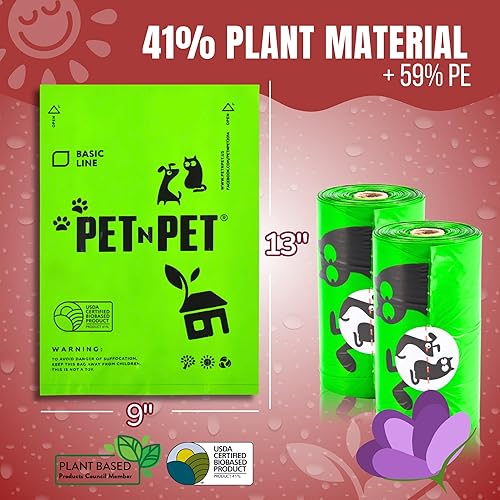 Vista 14 de Pet N Pet Bolsas de excremento para perros, 540 unidades, color verde, con aroma a lavanda, bolsas para excrementos de perro, bolsa de basura