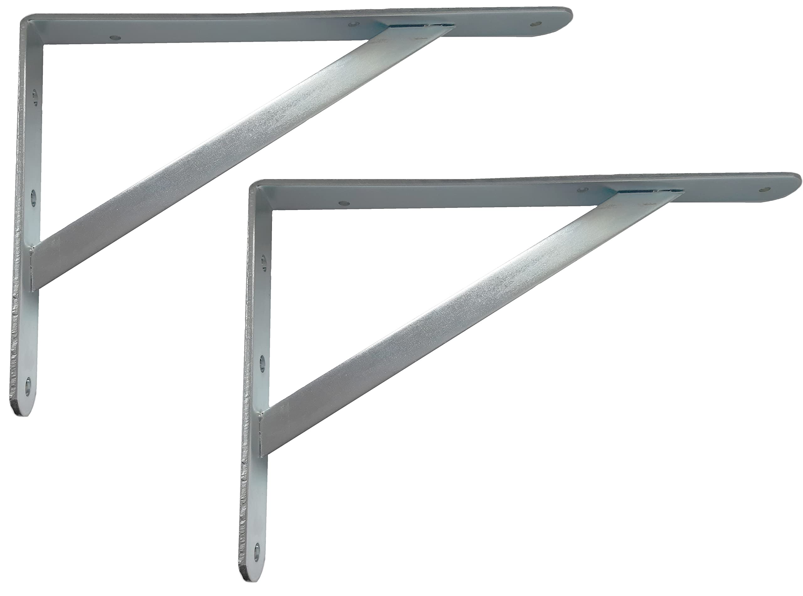 Shelf Bracket Heavy Duty 4mm Thick Galvanised Brackets for Shelves with Wall Mounted Screws M8 x 70mm