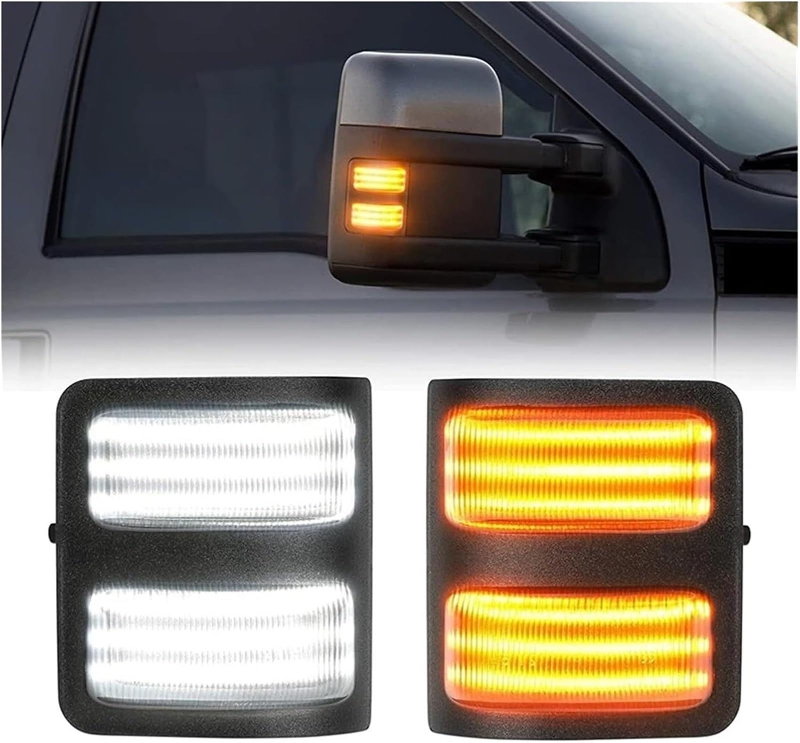 Auto-Seitenspiegel-Signalleuchte Seite Spiegel Anzeige Licht Für F250 Für F350 2008-2016 2Pcs 9-30V