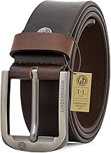 Lindenmann Men's Full Grain Leather Belt, Brown Denim Belt