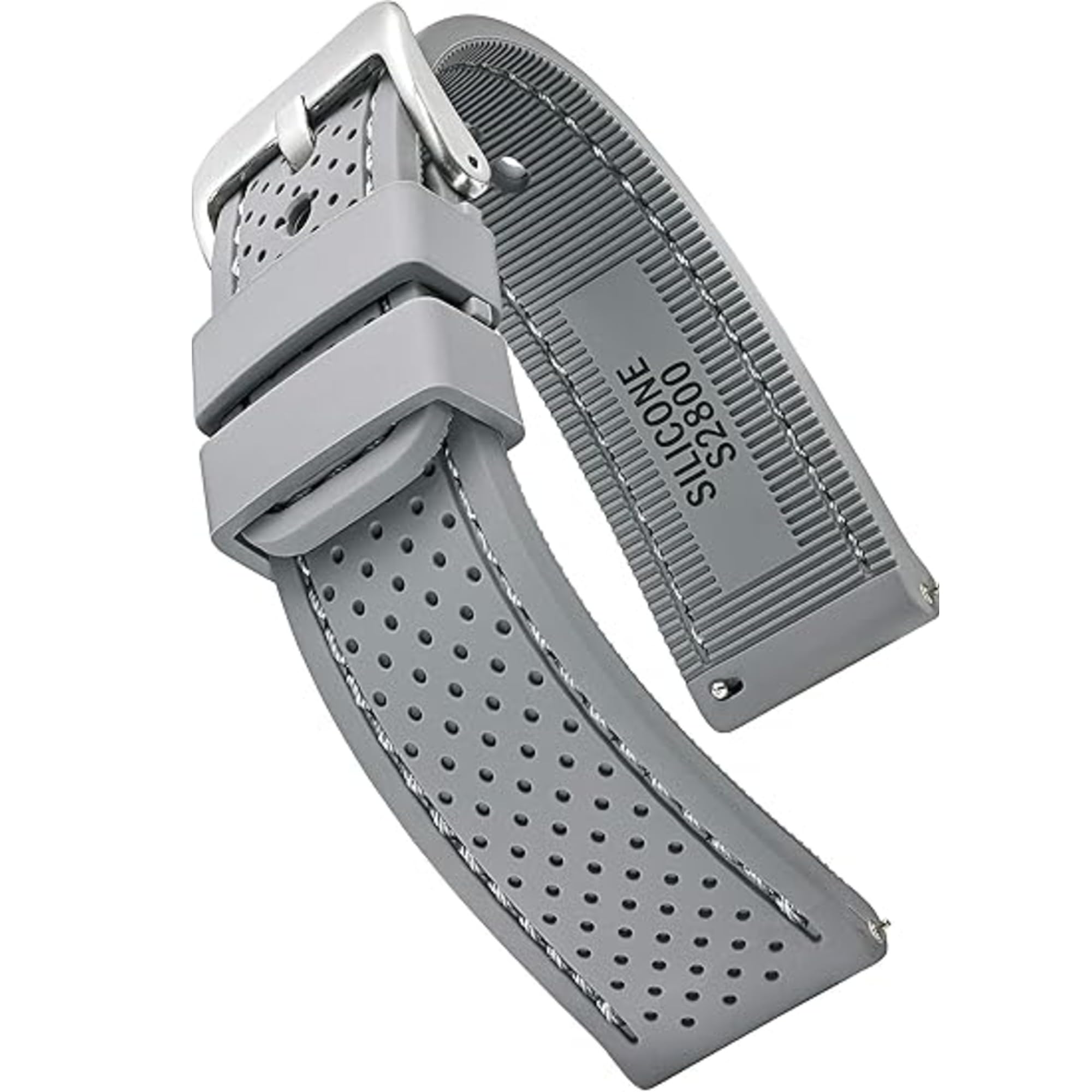 ALPINE Premium Soft Silicone Adjustable Watch Band, Replacement Rubber Watch Band for Women Men, Quick Release Waterproof Watch Bands Compatible with