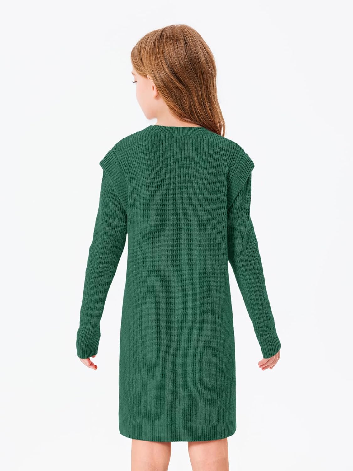 Haloumoning Girls Long Sleeve Sweater Dress Kids Casual Crewneck Knitted Pullover Jumpers 5-14 Years - Image 5