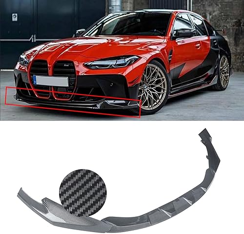 NINTE Borde delantero para BMW G80 M3 G82 M4 ABS estilo fibra de carbono pintado 3 piezas MP estilo 2 puertas 4 puertas parachoques delantero
