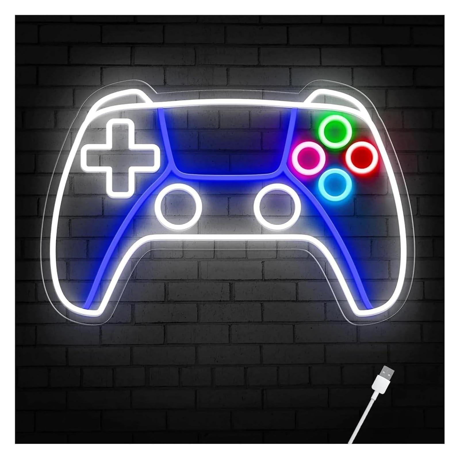 Luces de neón Lámpara de letrero neón LED para decoración pared para habitación niño dormitorio gamer para fiesta 40 x 24 cm