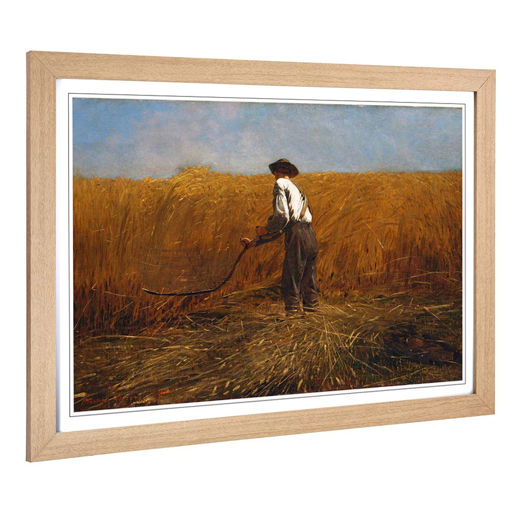 Big Box Art Framed Print of Winslow Homer The Veteran in a New Field Design | Wall Art Picture | Home Decor for Kitchen, Living Room, Bedroom, Hallway, Oak, A2 / 24.5x18 Inch / 62x45cm