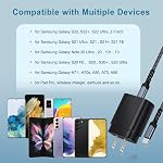 USB C Chargeur mural avec 10ft Accusés USB C Câble, Excgood Chargeur Super Fast Type C Bloc de charge compatible pour Galaxy S25 S23 S24 Ultra S22 S21 FE, A16/17/54/26/36, Z Pliage 7 (Noir)