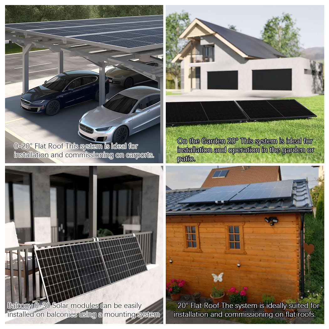 Y&H Inverter solare da 500 W, MPPT Grid-Tie Micro, uscita AC230 V, inverter accoppiato a energia solare per pannelli solari, scarica batteria da 12 V, 30 W-250 W regolabile