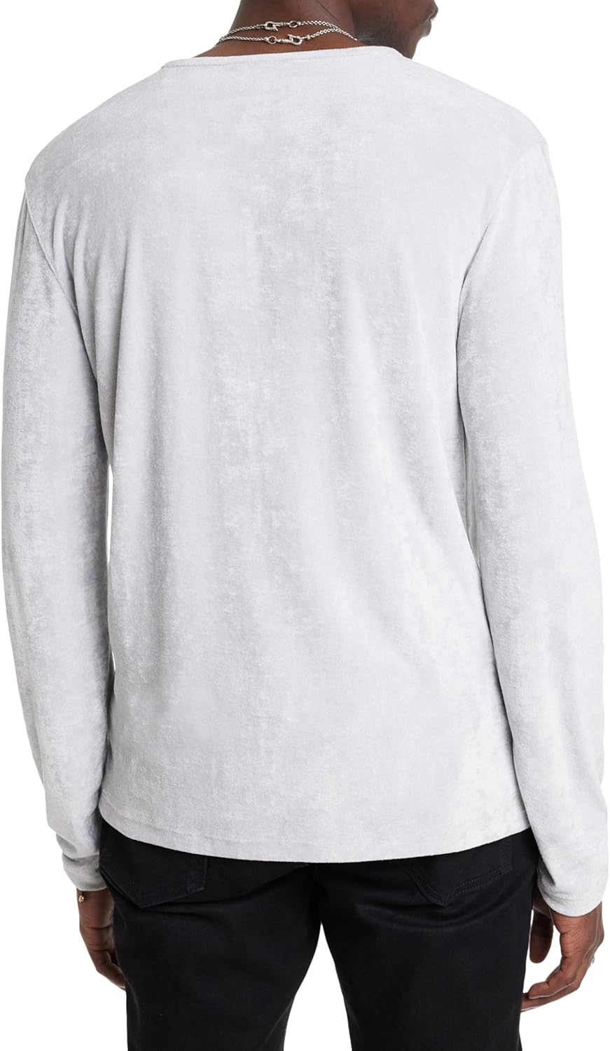 John Varvatos Men's Rosario Henley, Grey Mist - Image 4