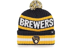 '47 MLB Unisex-Adult Primary Logo Bering Cuffed Knit Pom Beanie Hat