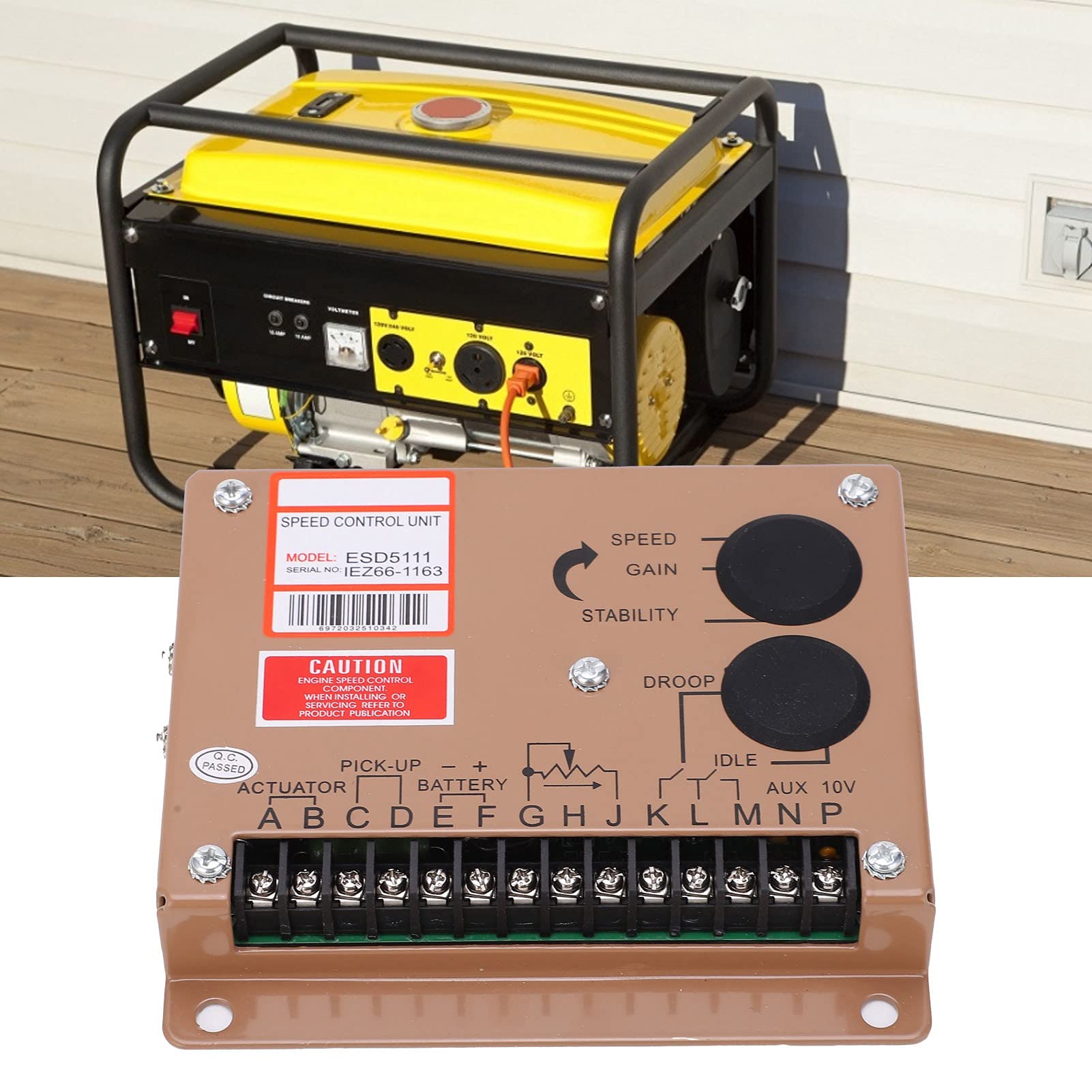 Regolatore Elettronico Generatore Scheda di Controllo Della Velocità del Motore Ferro Elettronico Regolatore Acceleratore Parti di Ricambio per la Riparazione ESD5111 DC 12V/24V