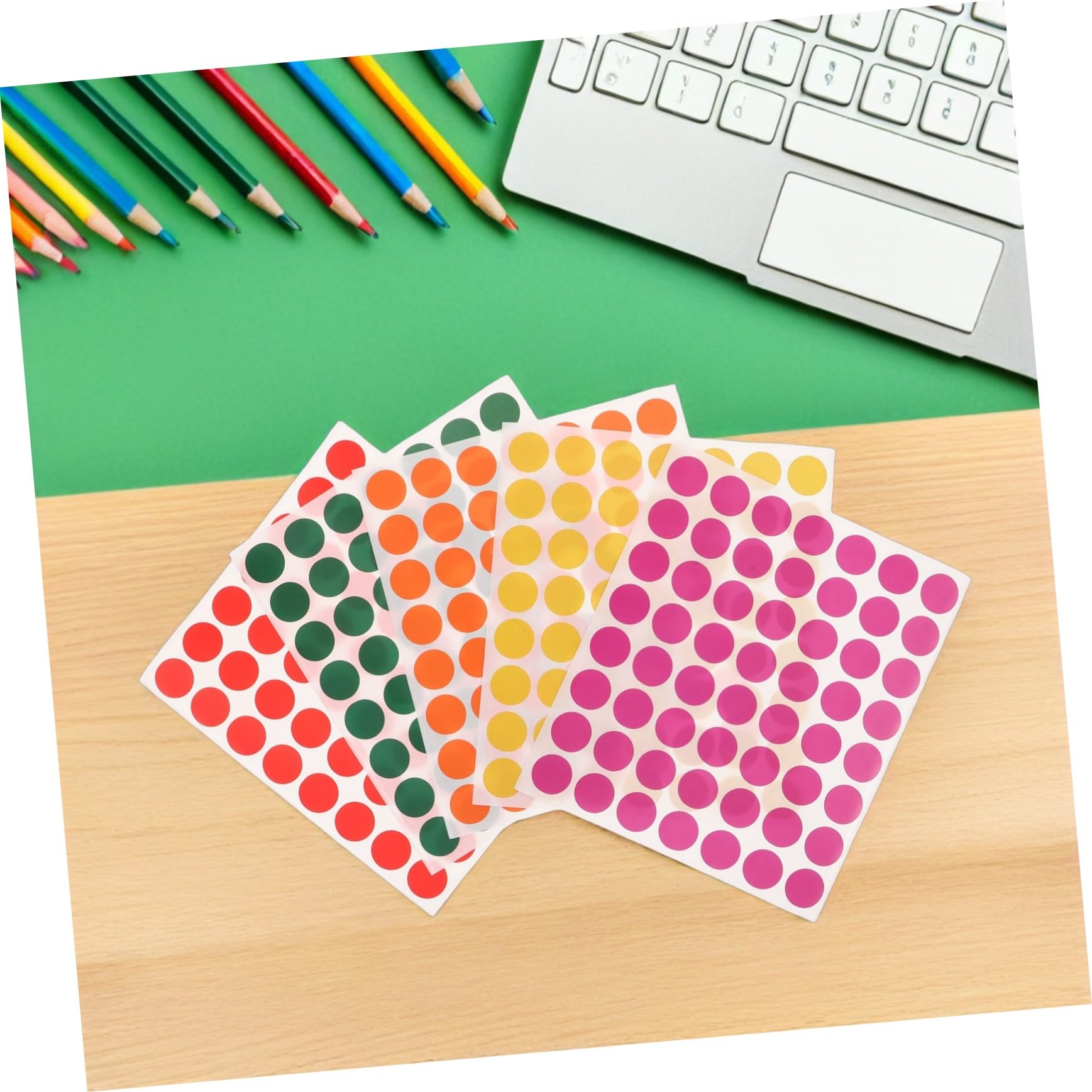 100fogli Etichette Adesive Punti Colorati di Adesivi Circolari Adesivi Rotondi per Sigillo Borse Etichette di Codifica per Lavori Artigianali Circolari Punti per Organizzazione