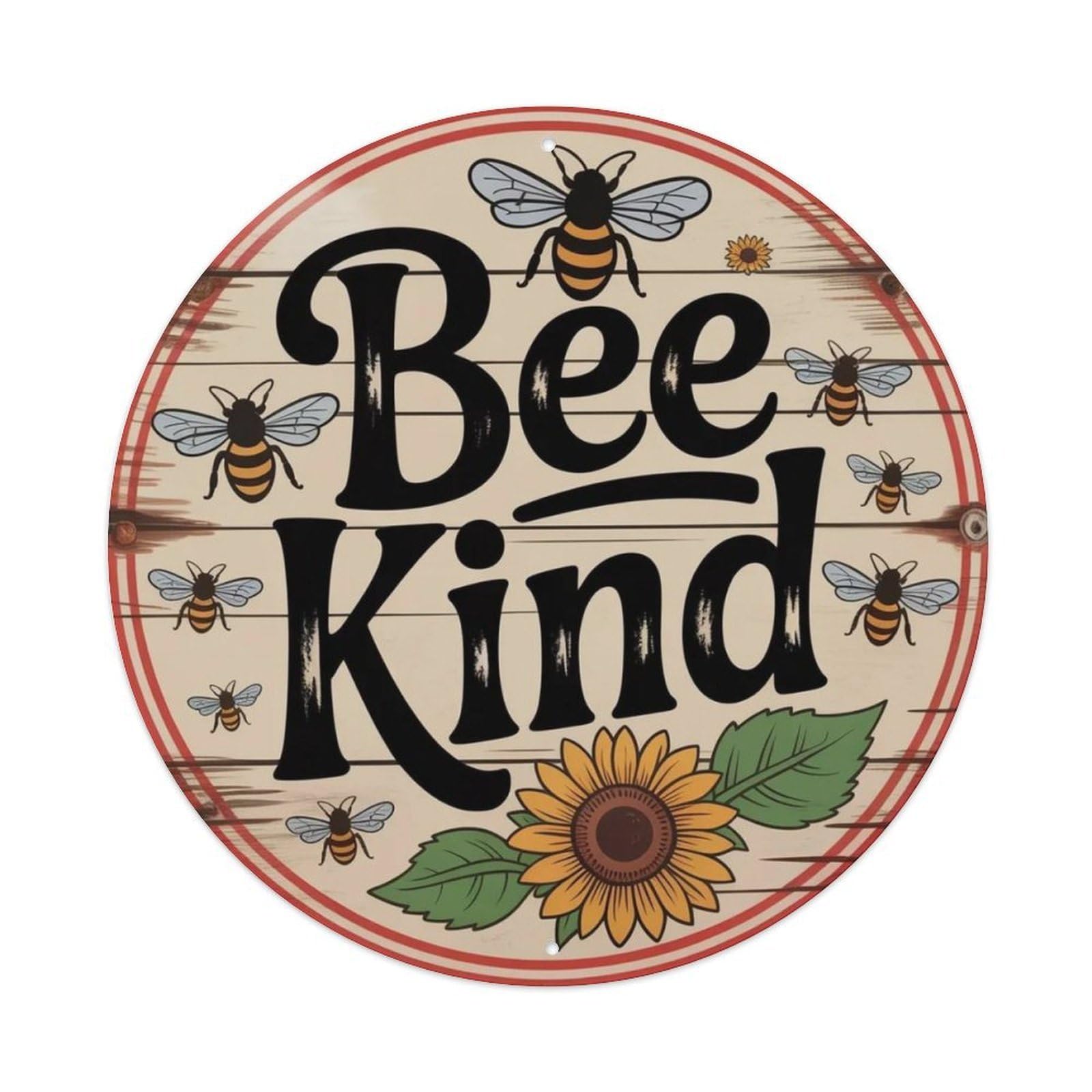Bee Kind Metal Tin Sign Plaque