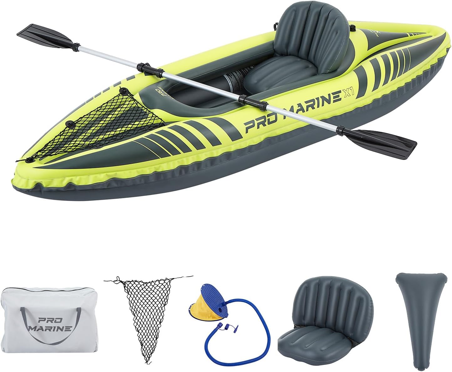 1 Person Inflatable Kayak Set Blow up Boat Adjustable Seats and Backrest, Air Pump and Carry Bag 1 Person Inflatable Kayak Set Blow up Boat Adjustable Seats and Backrest, Air Pump and Carry Bag