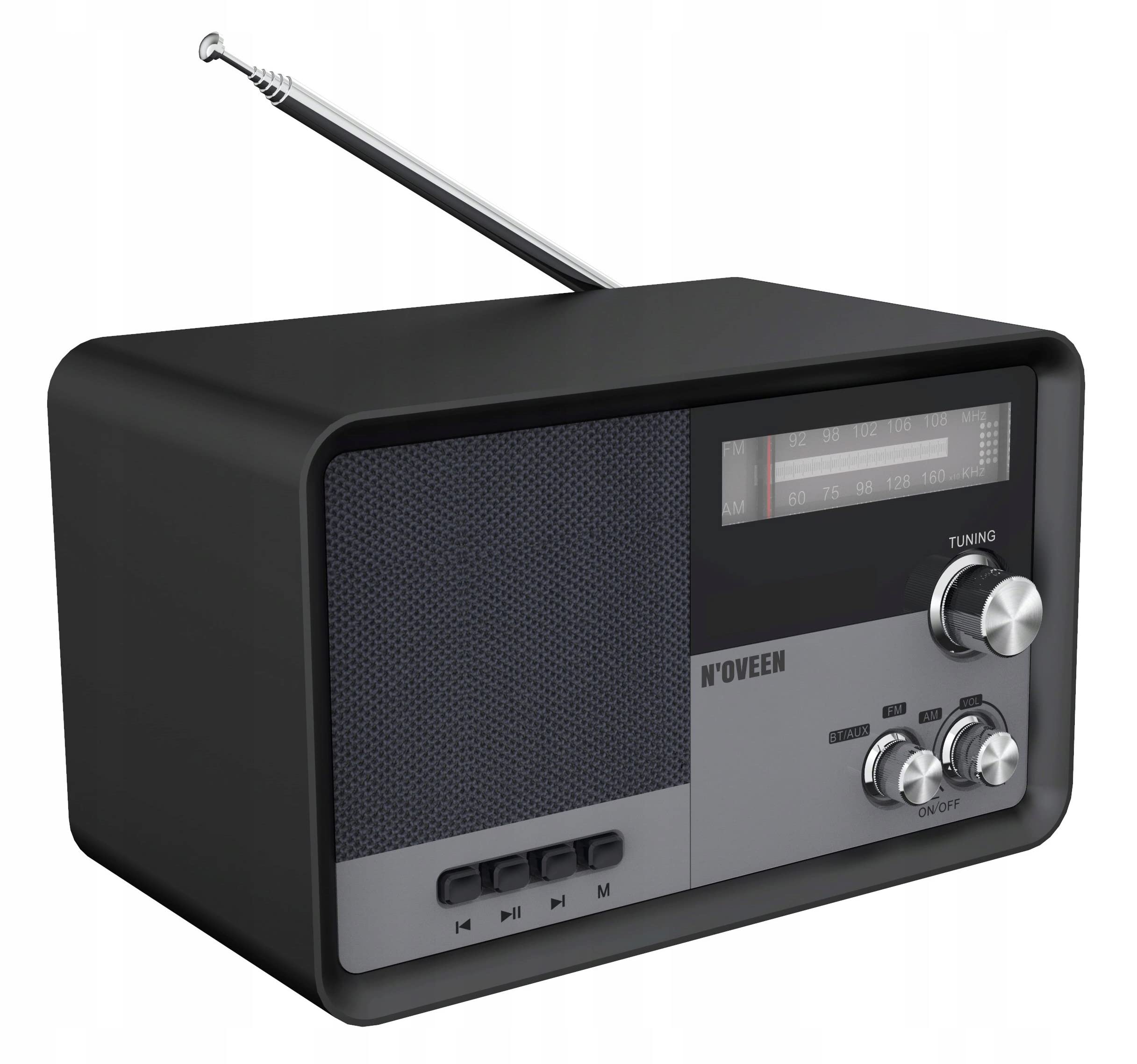 Kuchenne Radio Drewniane RETRO BLUETOOTH Noveen